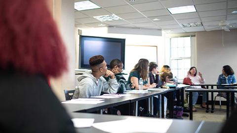 Students learning in classroom